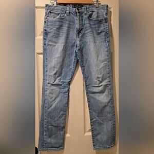 Lucky Brand Distress 121 Heritage Slim Light Wash, 34 X 32 Jeans